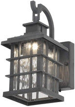 Load image into Gallery viewer, Home Decorators Collection Summit Ridge Collection Zinc Motion Sensor Outdoor Integrated LED Small Wall Mount Lantern