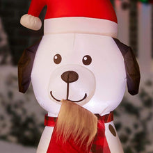 Load image into Gallery viewer, Gemmy 7.5Ft. Wide x 3.74Ft. Wide Christmas Inflatable Airblown Dogs and Puppies with Stockings Indoor/Outdoor Holiday Decoration