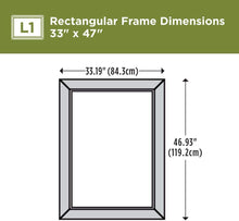 Load image into Gallery viewer, Rectangular Framed Mirror with Standard Glass and Flush Mount Hardware (33 x 47 (L1), Matte Black)