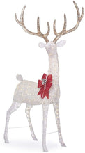 Load image into Gallery viewer, Holiday Home Accent Giant White 103 in. Christmas Deer Yard Decoration with LED Lights