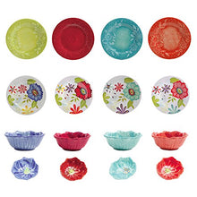 Load image into Gallery viewer, Gibson Studio 116500.12 Flora 12 Piece Melamine Dinnerware Set, Mix and Match