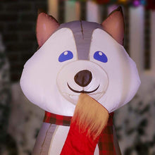 Load image into Gallery viewer, Gemmy 7.5Ft. Wide x 3.74Ft. Wide Christmas Inflatable Airblown Dogs and Puppies with Stockings Indoor/Outdoor Holiday Decoration