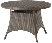Load image into Gallery viewer, Hampton Bay Torquay Brown Round Steel Outdoor Dining Table with Wicker Top