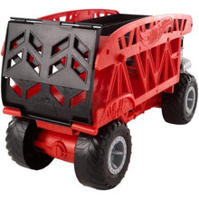 Load image into Gallery viewer, Unlock Storytelling and Imaginative Play with Cool,Fun and Exciting Hot Wheels Monster Truck Monster Mover,Large-Scale Transporter Stores up to 12 1:64 Scale Monster Trucks,Red/Black,Great Gift Idea