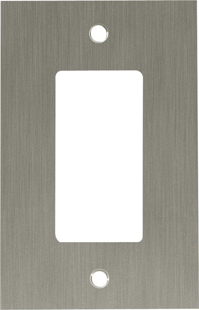 Franklin Brass Concave 1-Gang Single Decorator / Rocker / GFCI Device Wall Switch Plate Cover, Satin Nickel