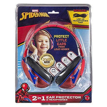 Load image into Gallery viewer, Spiderman Kids Ear Protectors Earmuffs Toddler Ear Protection and Headphones 2 in 1 Noise Reduction and Headphones for Kids Ultra Lightweight Adjustable Safe Sound Great for Concerts, Shows, and More