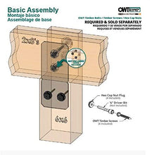 Load image into Gallery viewer, OZCO 51737 Ironwood 8-inch Post to Beam Bolt Inline Connector (2 per Pack)