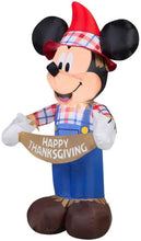 Load image into Gallery viewer, Mickey Mouse Thanksgiving Inflatable 3.8 Foot Scarecrow Airblown Yard Decoration