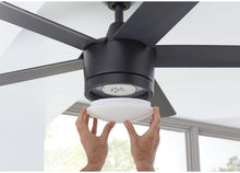 Load image into Gallery viewer, Merwry 52 in. Integrated LED Indoor Matte Black Ceiling Fan with Light Kit Works with Google Assistant and Alexa
