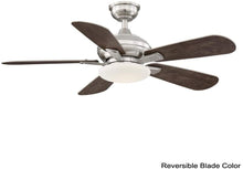 Load image into Gallery viewer, Benson 44 in. LED Brushed Nickel Ceiling Fan with Light and Remote Control