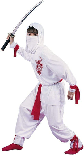 Fun World White Ninja Costume, Small 4 - 6, Multicolor