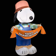 Load image into Gallery viewer, Gemmy Inflatables Holiday G08 70445 Air Blown Snoopy As Scarecrow Peanuts Decor