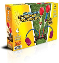 Load image into Gallery viewer, The Original Stomp Rocket Dueling Rockets, 4 Rockets and Rocket Launcher - Outdoor Rocket Toy Gift for Boys and Girls Ages 6 Years and Up - Great for Outdoor Play with friends in the backyard &amp; parks