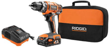 Load image into Gallery viewer, Ridge Tool Ridgid R8600521K 18-Volt Lithium-Ion Cordless 2-Speed 1/2 in. Compact Drill/Driver Kit with 2 Ah Battery, Charger, and Tool Bag