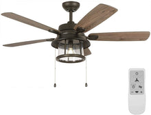 Load image into Gallery viewer, Shanahan 52 in. Bronze LED Ceiling Fan with Light Kit Works Google Assistant and Alexa