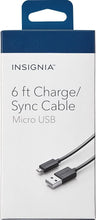 Load image into Gallery viewer, Insignia - 6&#39; Micro USB Charge-and-Sync Cable - Black