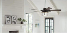 Load image into Gallery viewer, Shanahan 52 in. Bronze LED Ceiling Fan with Light Kit Works Google Assistant and Alexa
