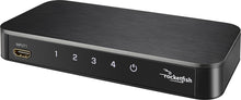 Load image into Gallery viewer, Rocketfish - 4-Port 4K HDMI Switch Box - Black RF-G1501