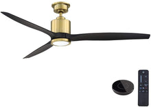 Load image into Gallery viewer, Triplex 60 in. LED Brushed Bronze Ceiling Fan with Light and Remote Control works with Google and Alexa