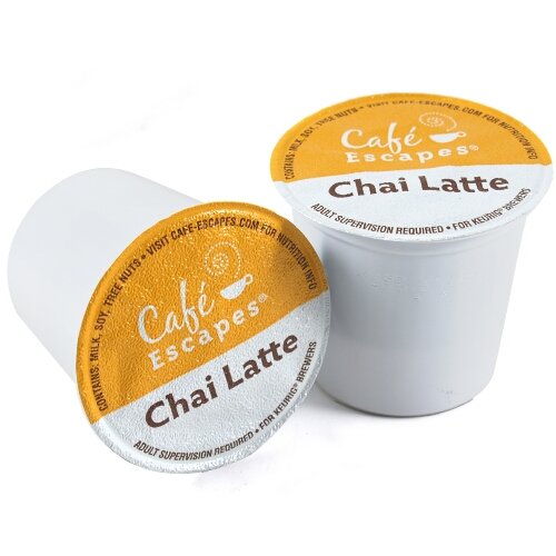 Cafe Escapes Chai Latte K-Cups single use brewing machines-16ct