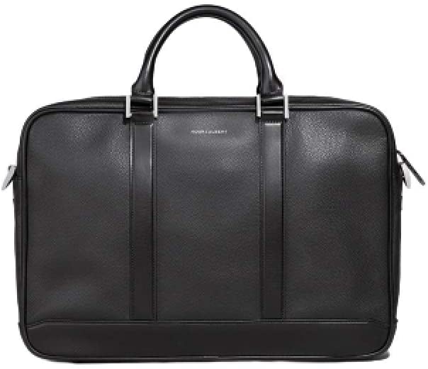 Hook & Albert Black Leather Formal Briefcase