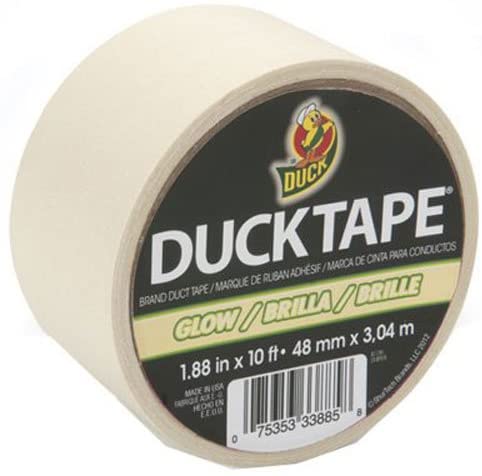 Duck Brand 281261 Glow in the Dark Duck Tape, 10' Length x 1-7/8