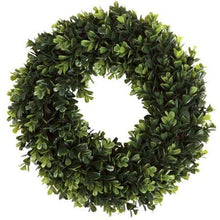 Load image into Gallery viewer, Pure Garden Artificial Round Boxwood Wreath for The Front Door Green, 12 Inches