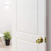 Load image into Gallery viewer, Design House 728311 Terrace 6-Way Universal Privacy Door Knob, Polished Brass, 1