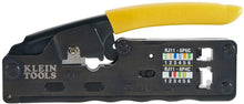 Load image into Gallery viewer, Klein Tools VDV226-107 Compact Ratcheting Modular Crimper / Cutter / Stripper for RJ45, RJ11/12, CAT6, CAT5e, CAT3, Flat-Satin Voice Cables