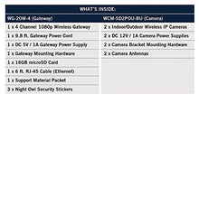 Load image into Gallery viewer, Night Owl Security 4 Channel 1080p HD Wireless Gateway with 16GB microSD Card and 2 Indoor/Outdoor Cameras, White (WG4-2OU-16SD-B)