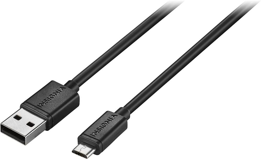 Insignia - 6' Micro USB Charge-and-Sync Cable - Black