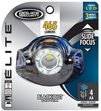 Load image into Gallery viewer, Police Security Elite Blackout Headlamp - T6 LED - 615 Lumen - 7 Hour Battery Life - Camping, Walking, Fishing - Weather Resistant - Strong and Durable - High/Low/Flash