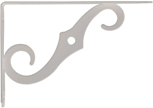 8 in. x 5 in. x 1/2 in. Antique White Ornamental Shelf Bracket (10-Pack)
