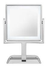 Load image into Gallery viewer, Conair Double Sided Cordless Rechargeable LED Lighted Makeup Mirror, Polished Chrome Finish