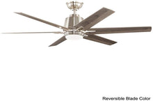 Load image into Gallery viewer, Kensgrove 54 in. Integrated LED Indoor Brushed Nickel Ceiling Fan with Light Kit works with Google Assistant and Alexa