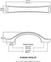 Load image into Gallery viewer, Liberty 3 or 3-3/4 in. (76 or 96mm) Warm Chestnut Step Edge Dual Mount Cabinet Pull