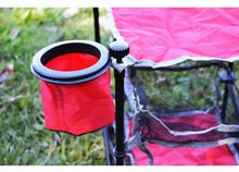 Load image into Gallery viewer, OZARK TRAIL Durable Steel Frame Folding End Table with Removable Swivel Cup Holder, Red