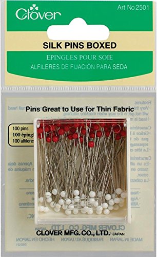 Clover NOM083144 Silk Pins, 100 Per Pack