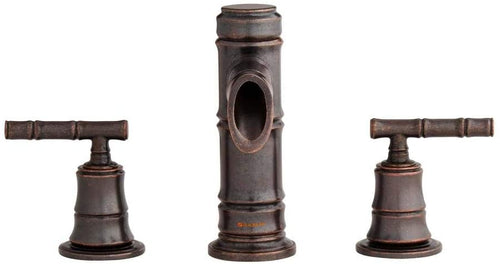 Glacier Bay Bamboo 8 in. Widespread 2-Handle Low-Arc Bathroom Faucet in Bronze
