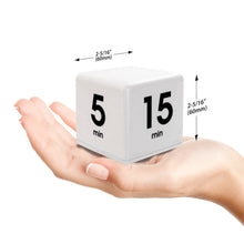 Load image into Gallery viewer, The Miracle TimeCube Timer, 5, 15, 30 and 60 Minutes, for Time Management, Kitchen Timer, Kids Timer, Workout Timer, White