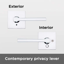 Load image into Gallery viewer, Kwikset 91550-021 Square Lisbon Square Bed/Bath Lever in Venetian Bronze
