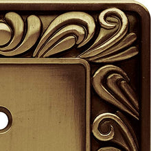 Load image into Gallery viewer, Brainerd 64049 Paisley Single Switch Wall Plate - Tumbled Antique Brass - 1 Pack