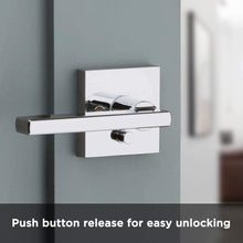 Load image into Gallery viewer, Kwikset 91550-029 Halifax Square Bed/Bath Lever in Iron Black
