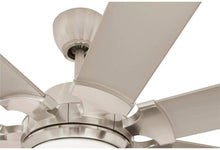 Load image into Gallery viewer, Glenmeadow 84 in. LED Outdoor Brushed Nickel Ceiling Fan with Remote Control