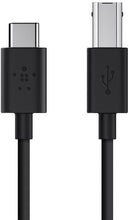 Load image into Gallery viewer, Belkin 2.0 USB-C to USB-B Printer Cable, 6-Foot (E9M022bt06-BLK)