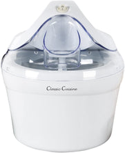 Load image into Gallery viewer, Ice Cream Maker- Also Makes Sorbet, Frozen Yogurt Dessert, 1 Quart Capacity Machine with Included Easy To Make Recipes by Classic Cuisine - White
