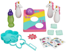 Load image into Gallery viewer, My Life As Doll Size Outdoor Game Play Set 13 Piece Backyard Fun Party Games for 18" Dolls ~ Real Bubbles, Unicorn Bowling Pins, Bean Bag Toss and More