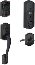 Load image into Gallery viewer, Schlage FE469NX ACC 716 CAM Right Hand Touchscreen Deadbolt with Alarm, Aged Bronze