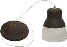 Load image into Gallery viewer, It&#39;s Exciting Lighting IEL-5778 Glass Pendant Nickel IR LED Light With Brushed Nickel And Frosted Glass Shade, Battery Operated With 24 Included LEDs