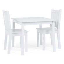 Load image into Gallery viewer, Tot Tutors Kids Wood Table and 2 Chairs Set, White (Daylight)
